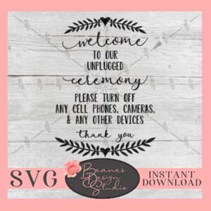 Unplugged Ceremony SVG  Unplugged Wedding svg | Wedding svg | Farmhouse Wedding svg | SVG Files for Cricut