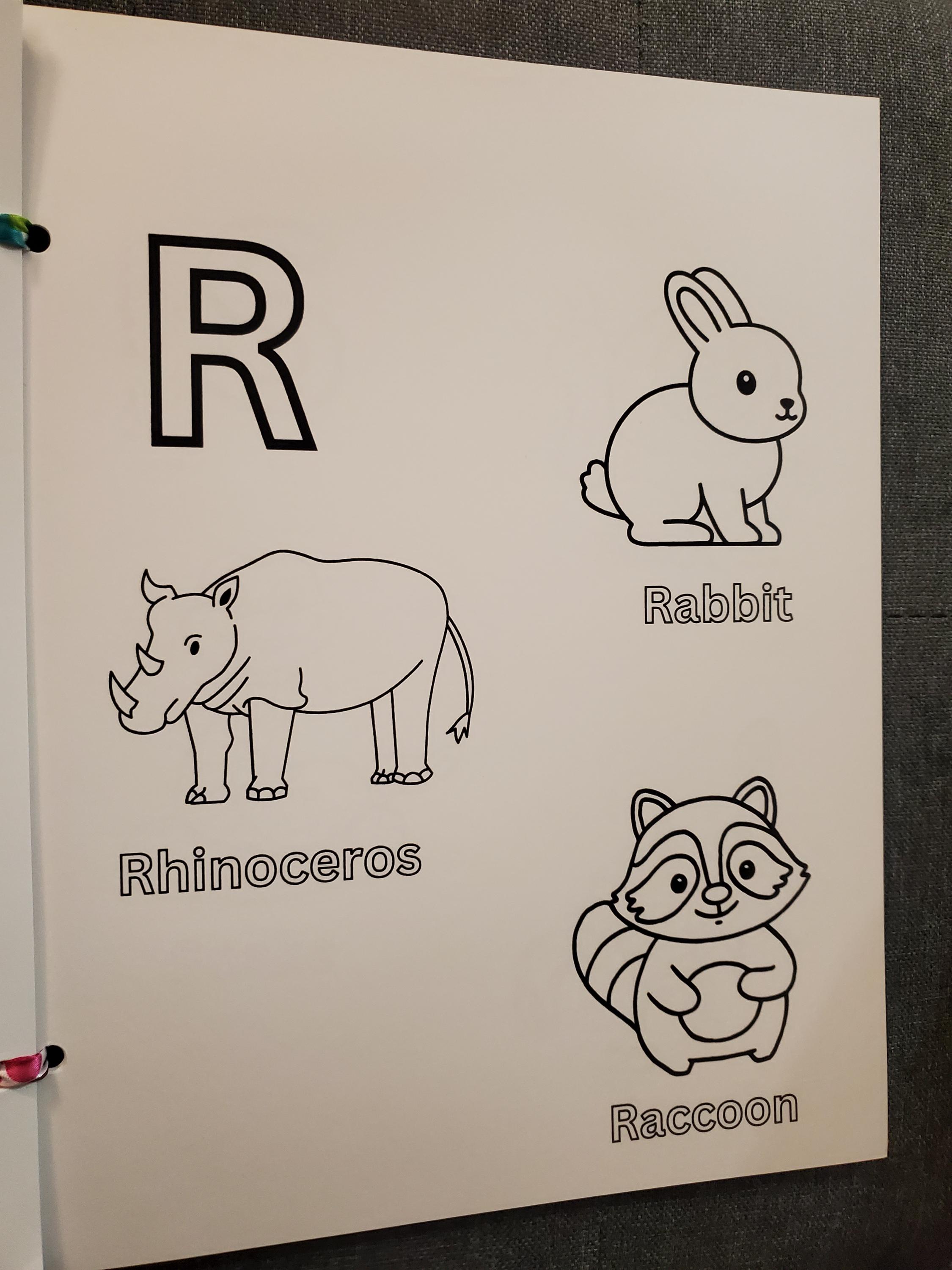 Kids Alphabet Coloring Book - Etsy