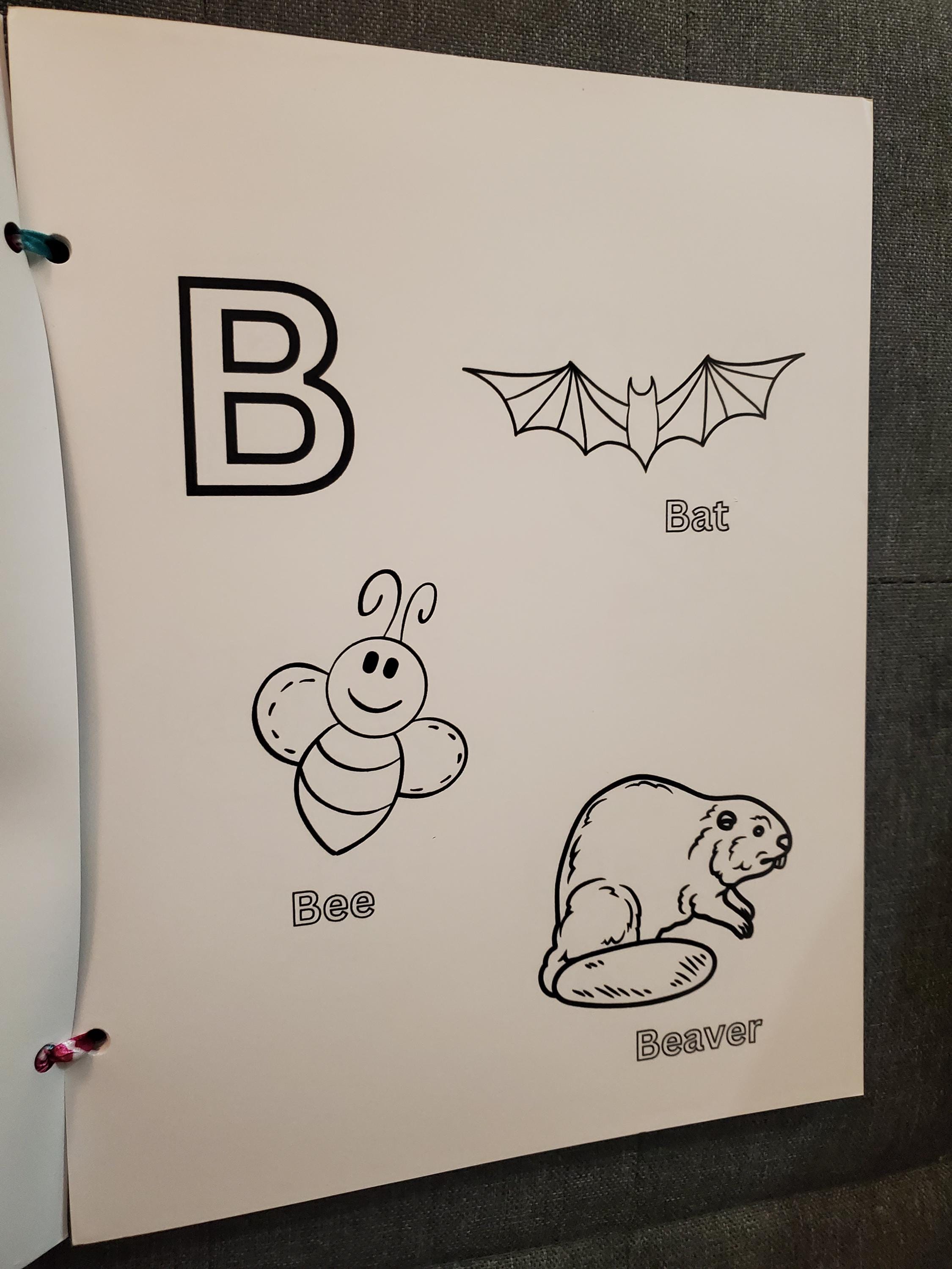 Kids Alphabet Coloring Book - Etsy