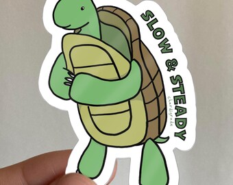 Slow and Steady Tortoise Sticker