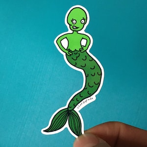Alien Sticker Mermaid Merman Merperson
