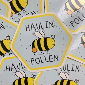 Haulin’ Pollen Bee Sticker
