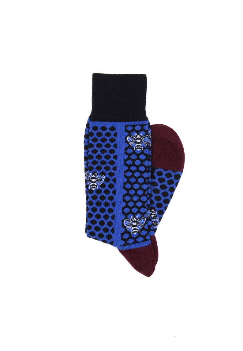 Organic cotton socks Patterned socks Casual socks for men Premium men socks Men/'s socks Bee design socks Soft socks Bee Dots