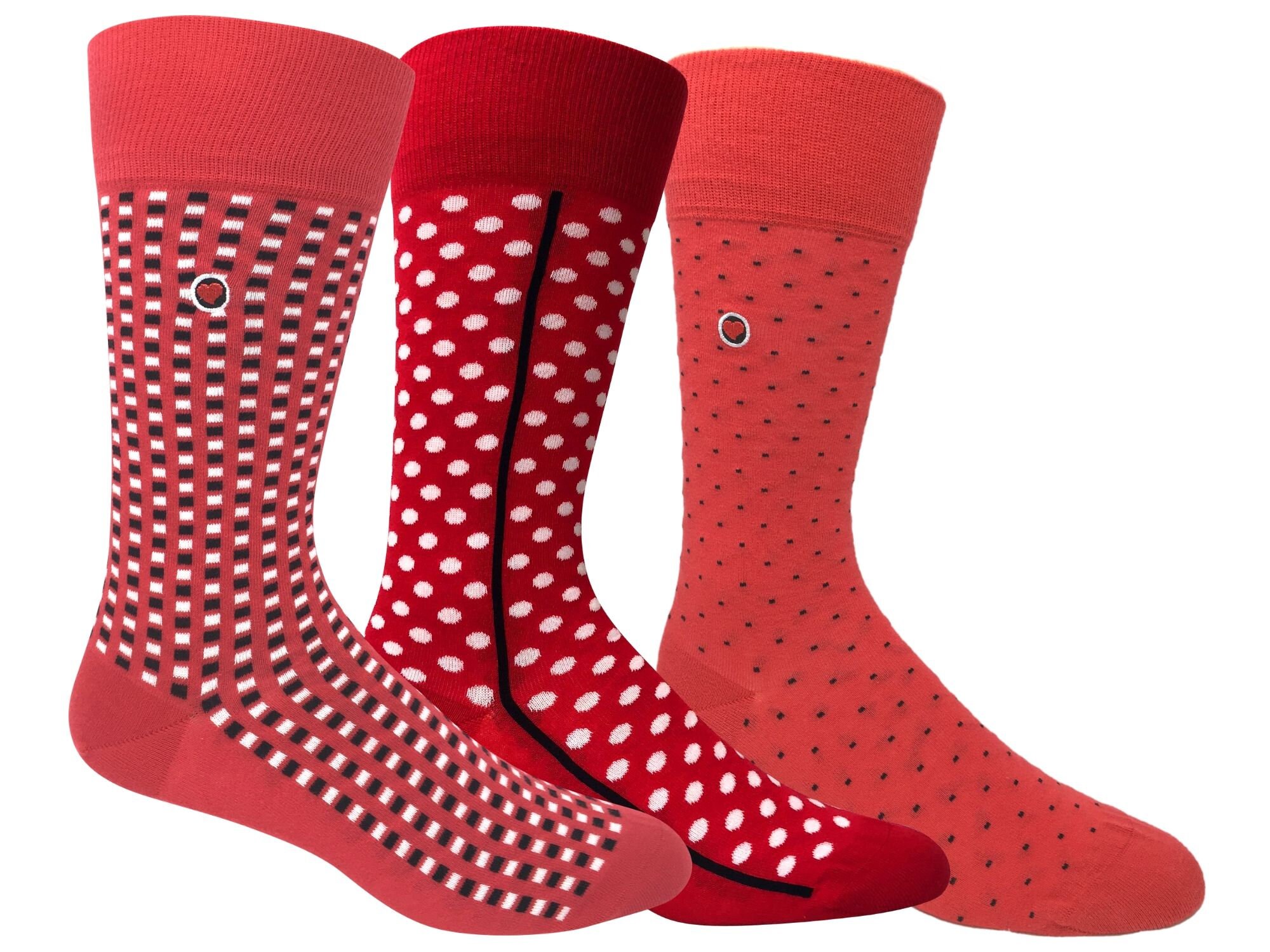 3 Pack Men's Red Dress Socks Etsy