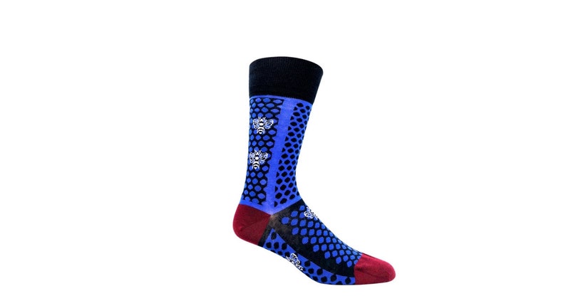 Organic cotton socks Patterned socks Casual socks for men Premium men socks Men/'s socks Bee design socks Soft socks Bee Dots