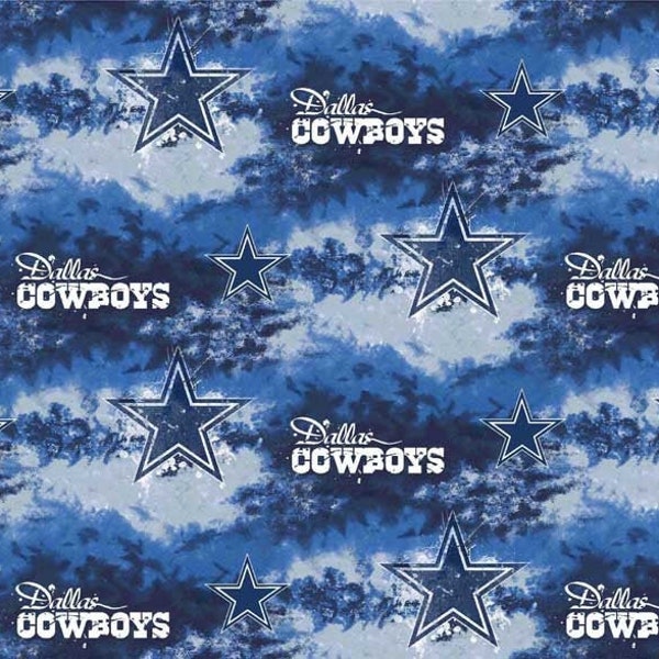 NFL Dallas Cowboys Logo on Blue  Licensed Cotton Fabric From Fabric Tradition By The Yard / Half Yard