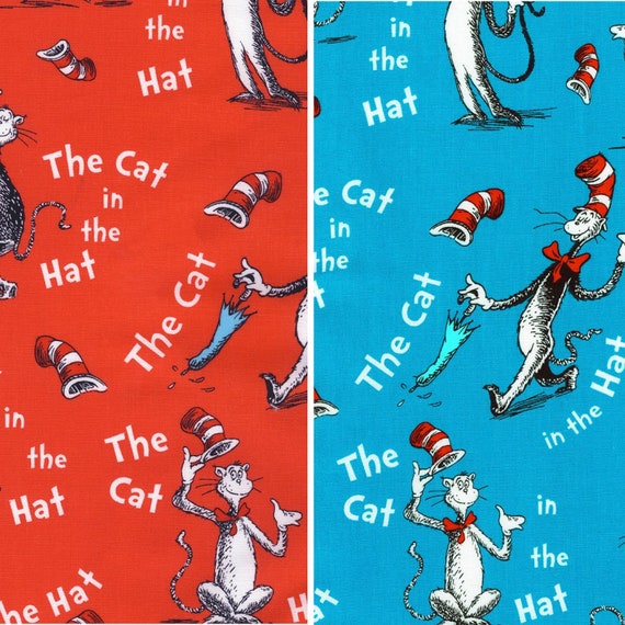 Fabric Seuss The Cat In The Hat Characters Toss Cotton Fabric By The Half Yard Dr Crafts Ohioeyecareconsultants Com