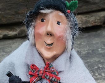 Vintage Byers Choice The Carolers Happy Scrooge, First Edition, 1991
