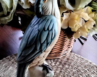 Vintage Pottery Kingfisher Bird Figurine