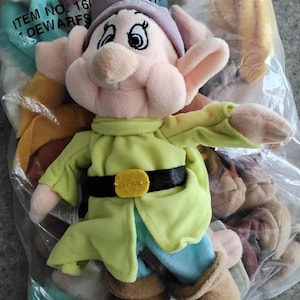 Vintage Original Bag of The Seven Dwarves from Snow White & The Seven Dwarves, 1990s Disney Store