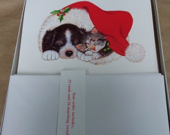 vintage christmas cards unused puppy and kitty xmas cards national geographic christmas cards art by kathleen smith fitzpatrick - National Geographic Christmas Cards vintage christmas cards unused puppy and kitty xmas cards national geographic christmas cards art by kathleen smith fitzpatrick - National Geographic Christmas Cards
