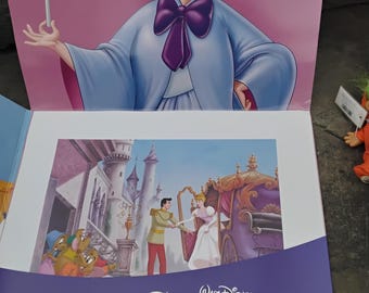 Vintage Disney's Cinderella II Dreams Come True Lithograph in Fold out Sleeve