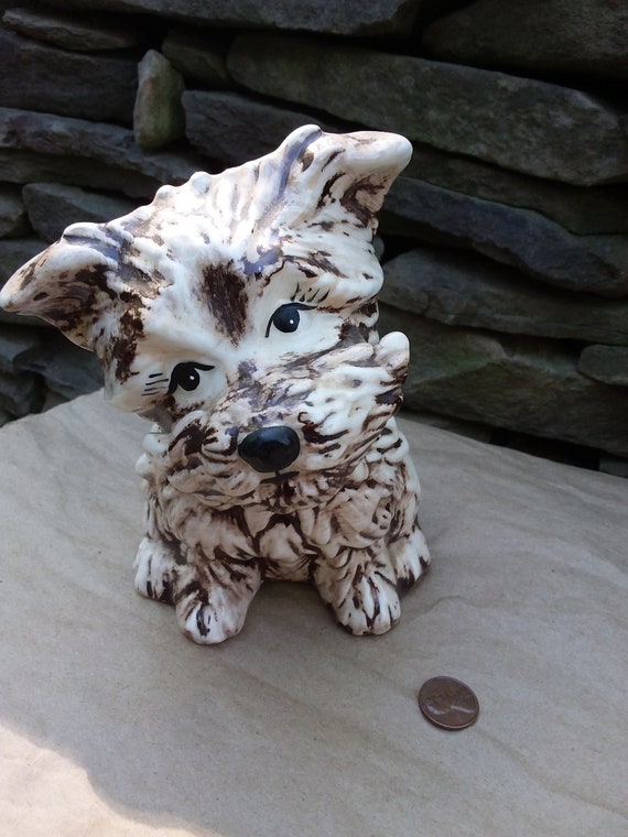Scruffy Terrier Dog Ceramic Figurine Scottish Terrier Etsy