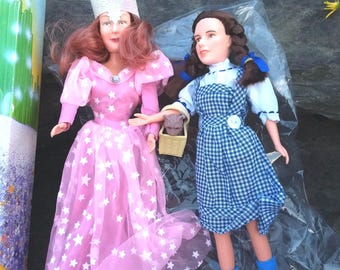 Vintage Wizard of Oz Dolls: Dorothy, Toto, Glinda - Multi Toys 1988
