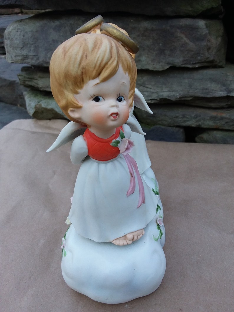 Vintage Berman & Anderson Bisque Angel Music Box Works and Etsy