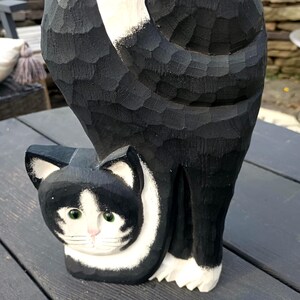 黒白猫のアンティーク置物4体セット James Haddonアメリカ木彫作家 James Haddon Cat - Etsy