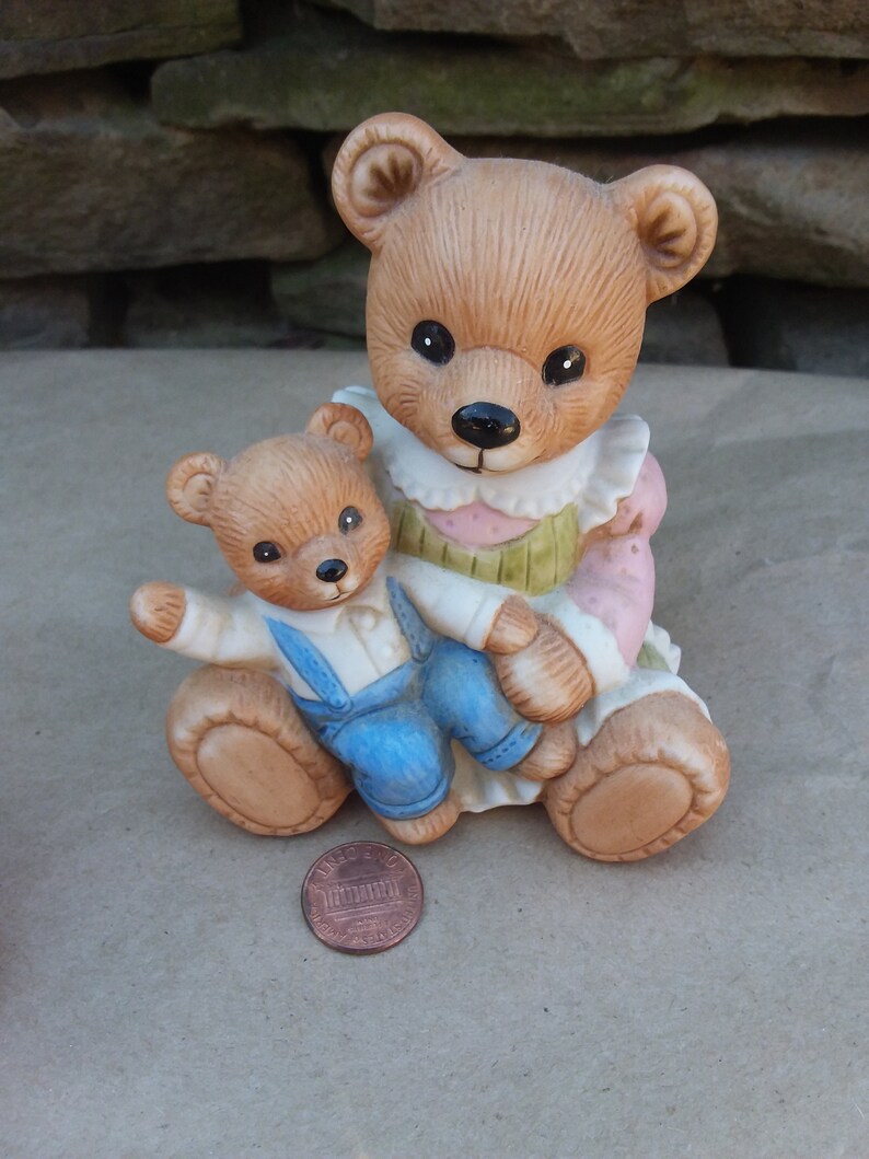 Homco Teddy Bear Figurines Porcelain Bears Etsy