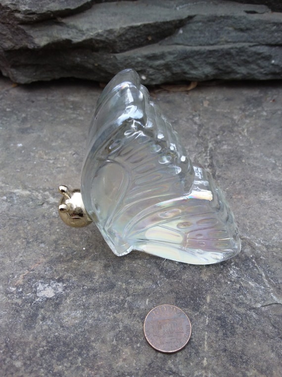 Vintage Avon Clear Glass Butterfly Perfume Bottles