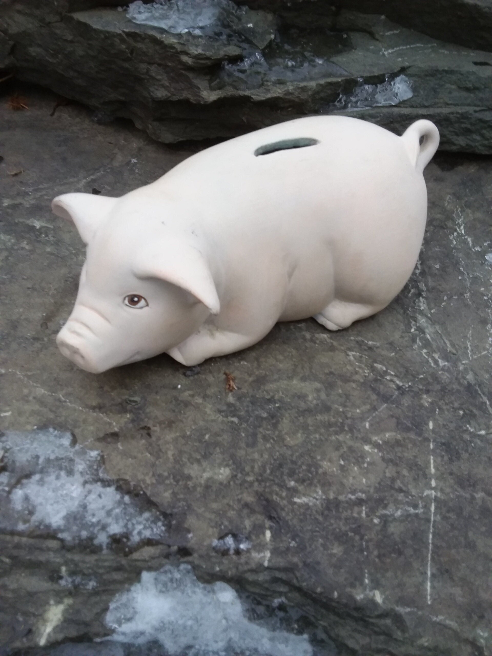 Vintage Pottery Piggy Bank: Ceramic Coin Bank - Etsy 日本