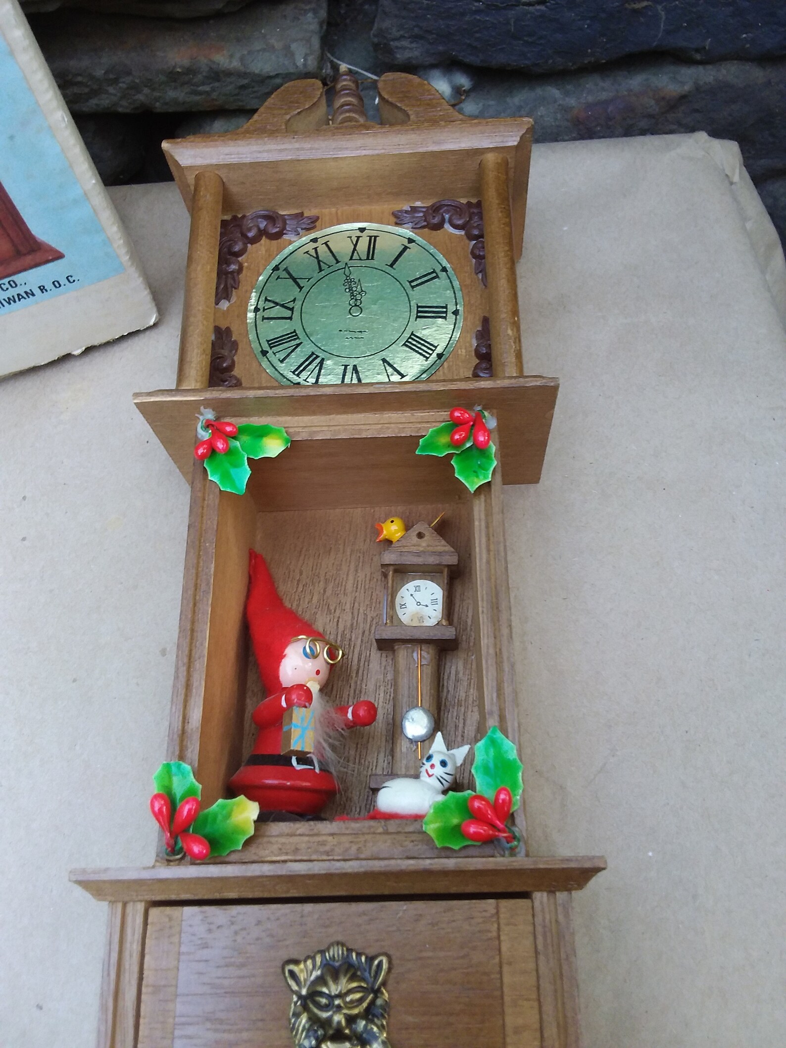 Vintage Miniature Grandfather Clock Christmas Decor by Sears Etsy