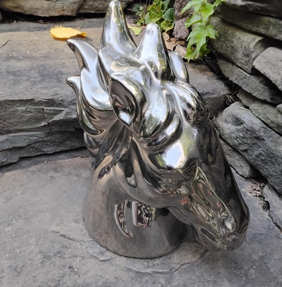 Large Silver Horse Statue Large Silver Horse Statue