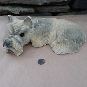 Vintage Large Schnauzer Dog Figurine, Designers Collection, 1970, Indoor or Garden
