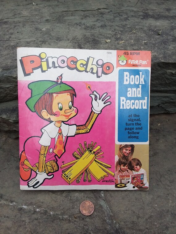 PINOCCHIO ピノキオ　ヴィンテージブック 送料込】90s USA ピノキオ Pinocchio ゴールデンブック