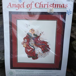 Vintage Dimensions Counted Cross Stitch Kit Angel of Christmas, Unopened, Dimensions 8436, 1993