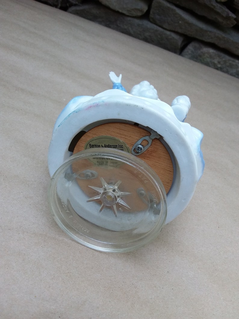 Angel Music Box Porcelain Berman & Anderson Silent Night Etsy