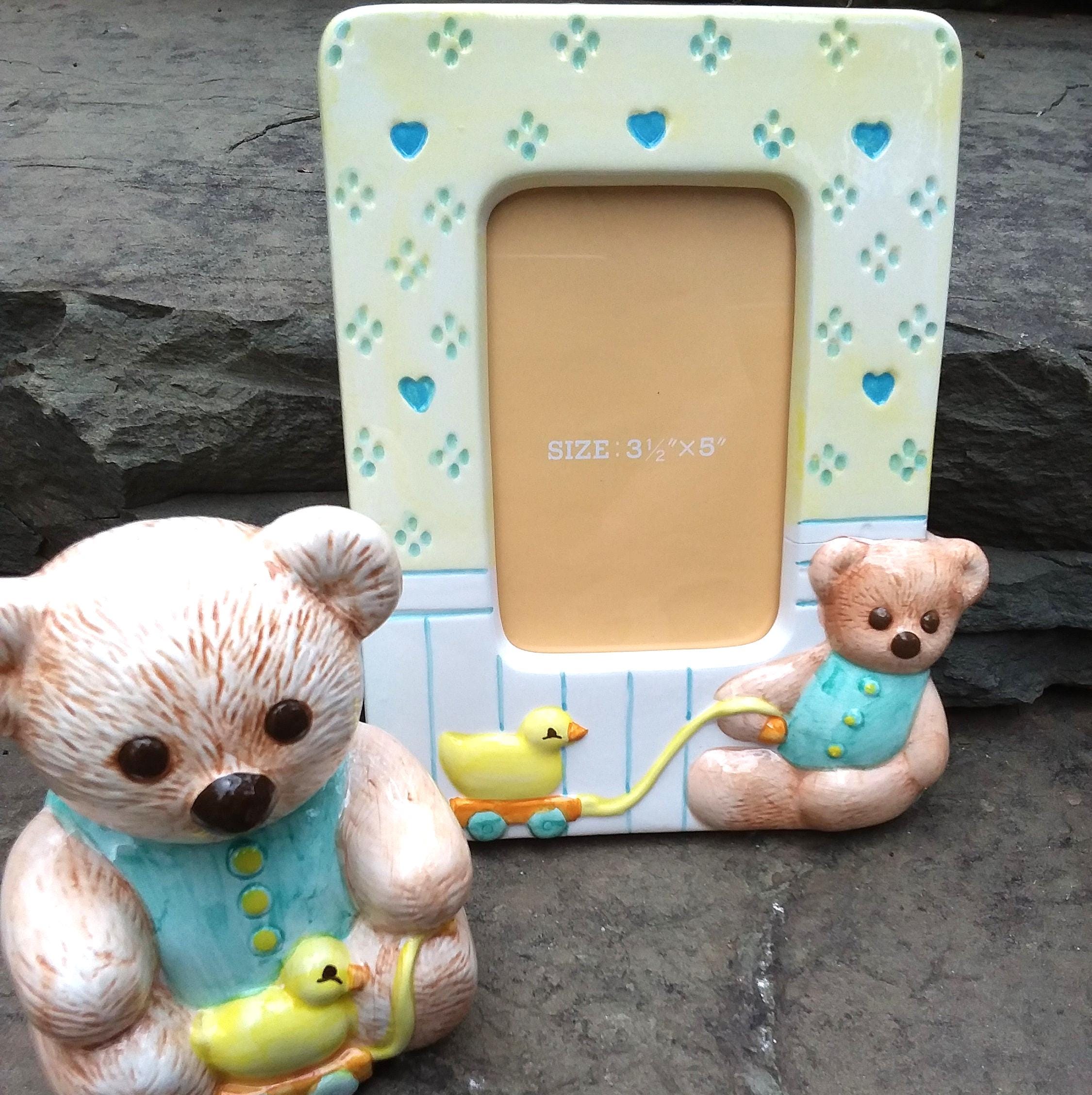 Vintage Ceramic Bear Picture Frame - Etsy