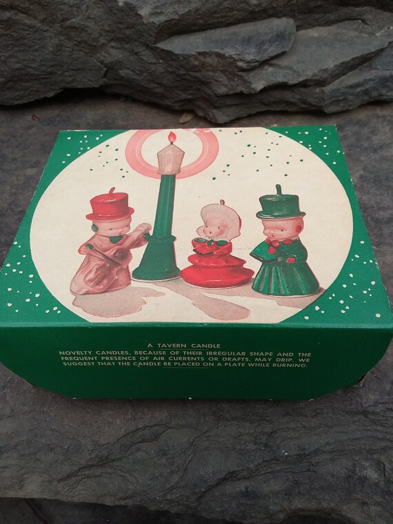Vintage Tavern Novelty Candle the Carollers Boxed Set Factory Etsy