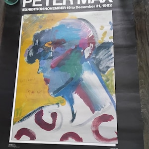 Vintage Peter Max &quot;Palm Beach Lady&quot; Color Lithograph Gallery Poster, 1982