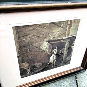 Vintage Matted & Framed Andrew Wyeth &quot;Raccoon&quot; Lithograph