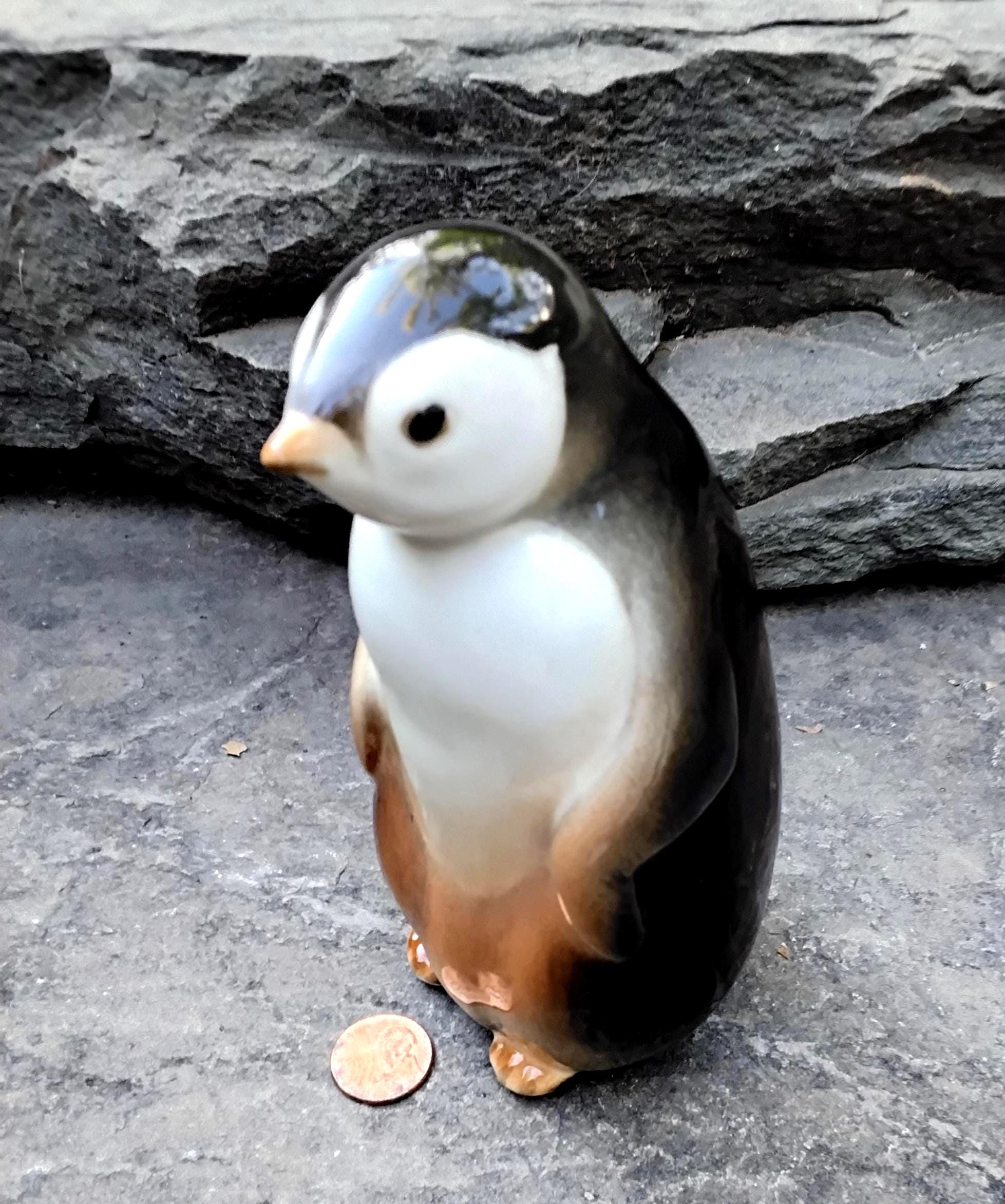 Lomonosov Porcelain USSR ホッキョクグマの置物 Vintage Lomonosov Porcelain Penguin Figurine, Made in Russia - Etsy