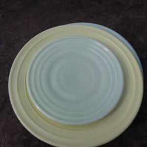 Vintage Hazel Atlas & Akro Agate Child's Tea Set: Multicolor Slag Glass Dishes image 3