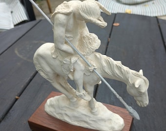 Vintage The End of the Trail Sculpture Whitewashed by Cambria Designs Inc. J.E. Fraser National Cowboy Hall of Fame