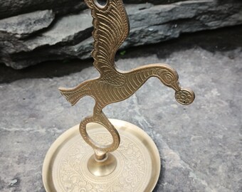 Vintage Ornate Brass Bird Ring or Trinket Dish