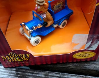 Vintage Fozzie Bear Die ast Car by Corgi, Muppet Show 25 Year Anniversary Collectible, New in Box