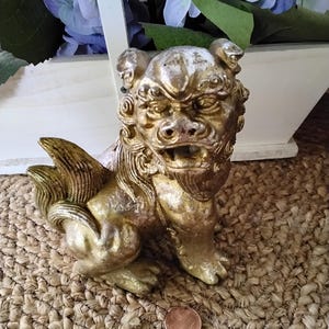 Foo Dogs Figures Vintage Signed Andrea by Sadek Made in