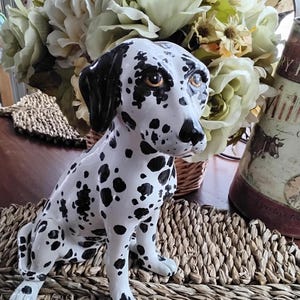 Vintage Ceramic Dalmatian Dog Made in Italy