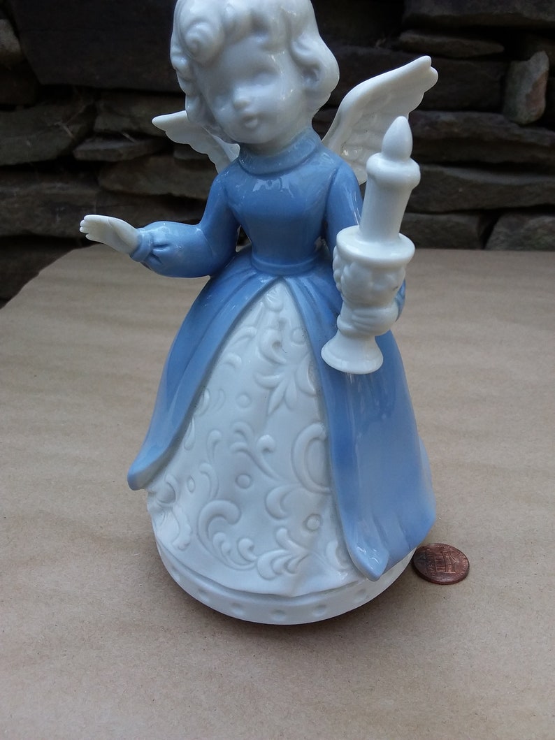 Angel Music Box Porcelain Berman & Anderson Silent Night Etsy