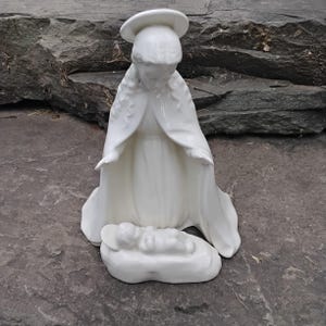 Vintage Goebel Madonna and Child, Holy Mother Nativity, Virgin Mary and Baby Jesus Figurines