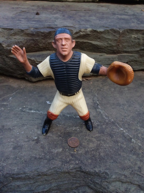 Vintage Hard Plastic Yogi Berra as N.Y. Met Figurine by Hartland Vintage Hard Plastic Yogi Berra as N.Y. Met Figurine by Hartland