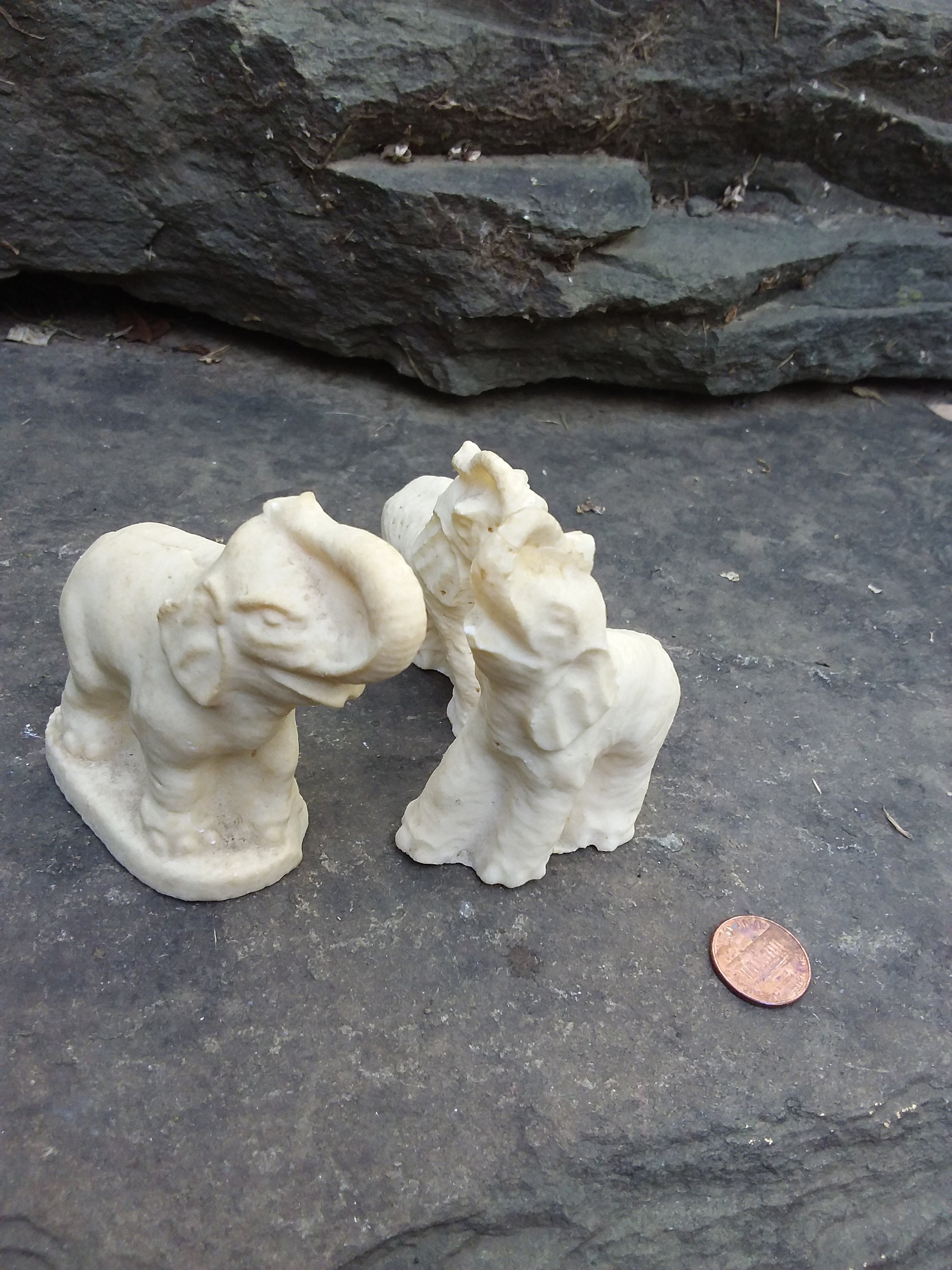 Carved Marble Elephant From Jaipur - Ca 1980 Carved Marble Elephant From Jaipur - Ca 1980
