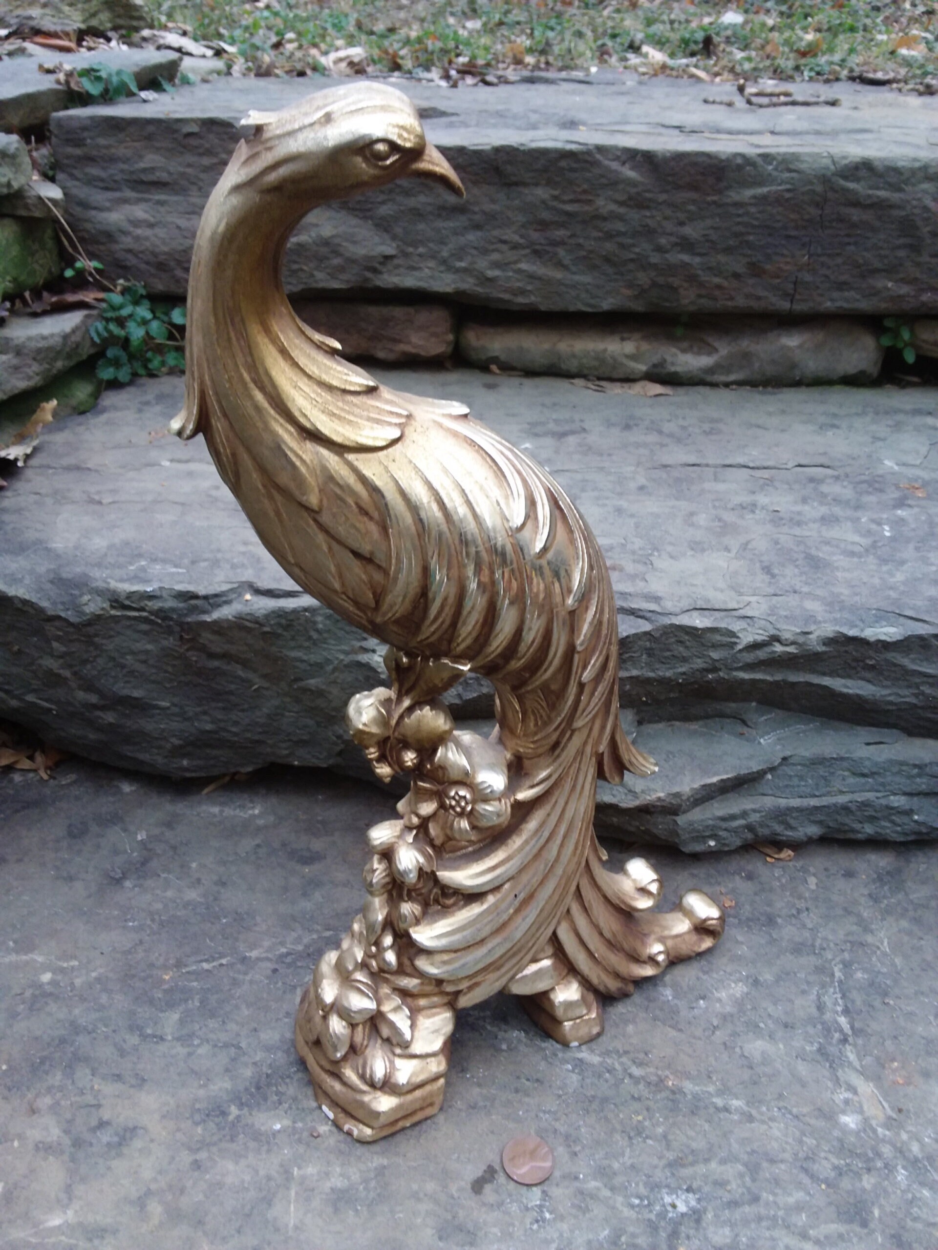 1970s SYROCO USA製 ヴィンテージ壁飾り 鳥と木 Vintage Syroco Wall