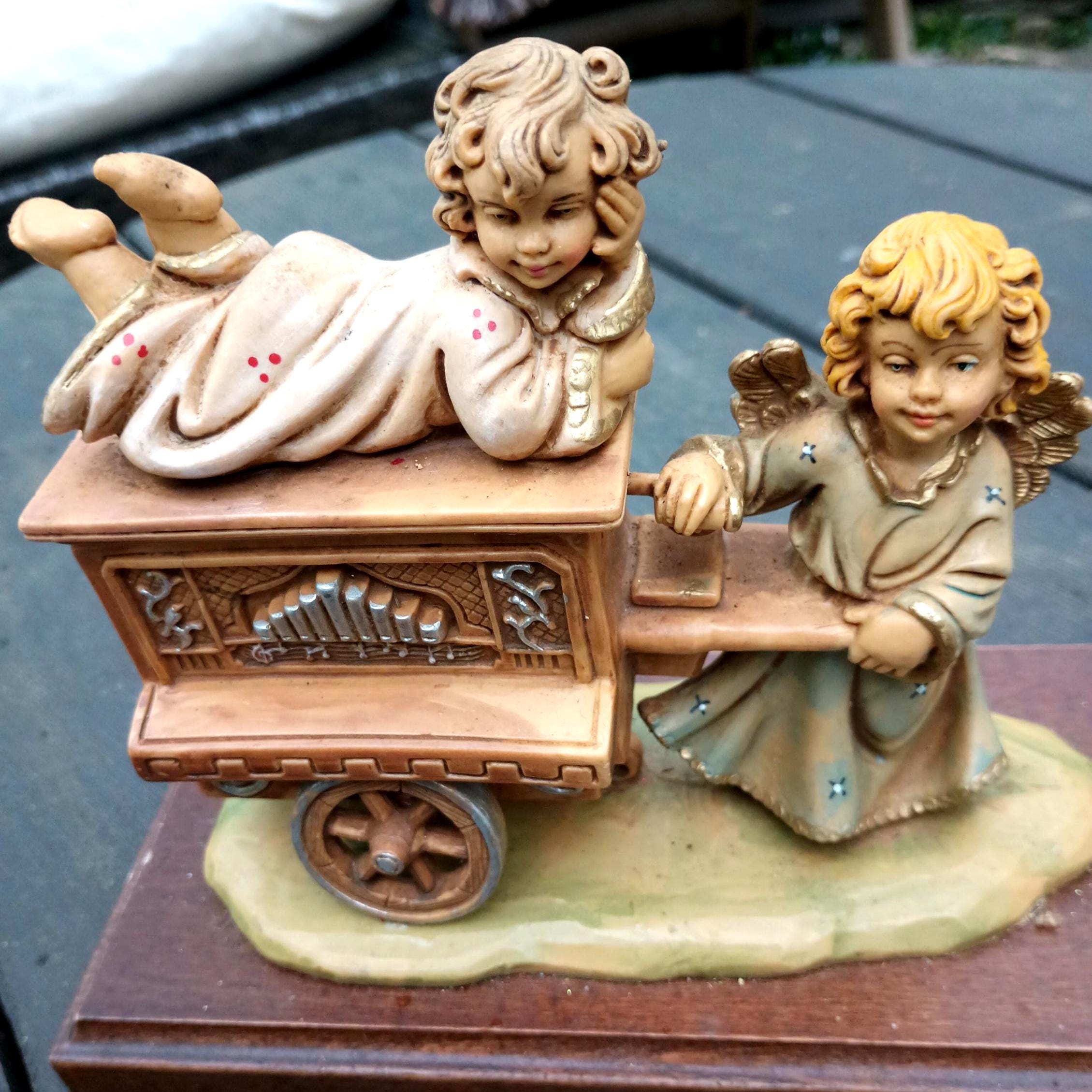 Vintage Angel Playing Organ - Etsy