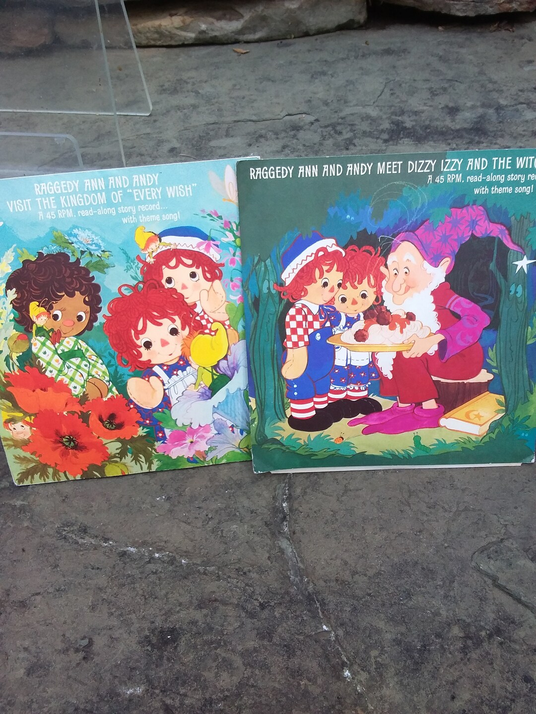 Vintage Raggedy Ann & Andy Read Along Book and 45 RPM Record Set