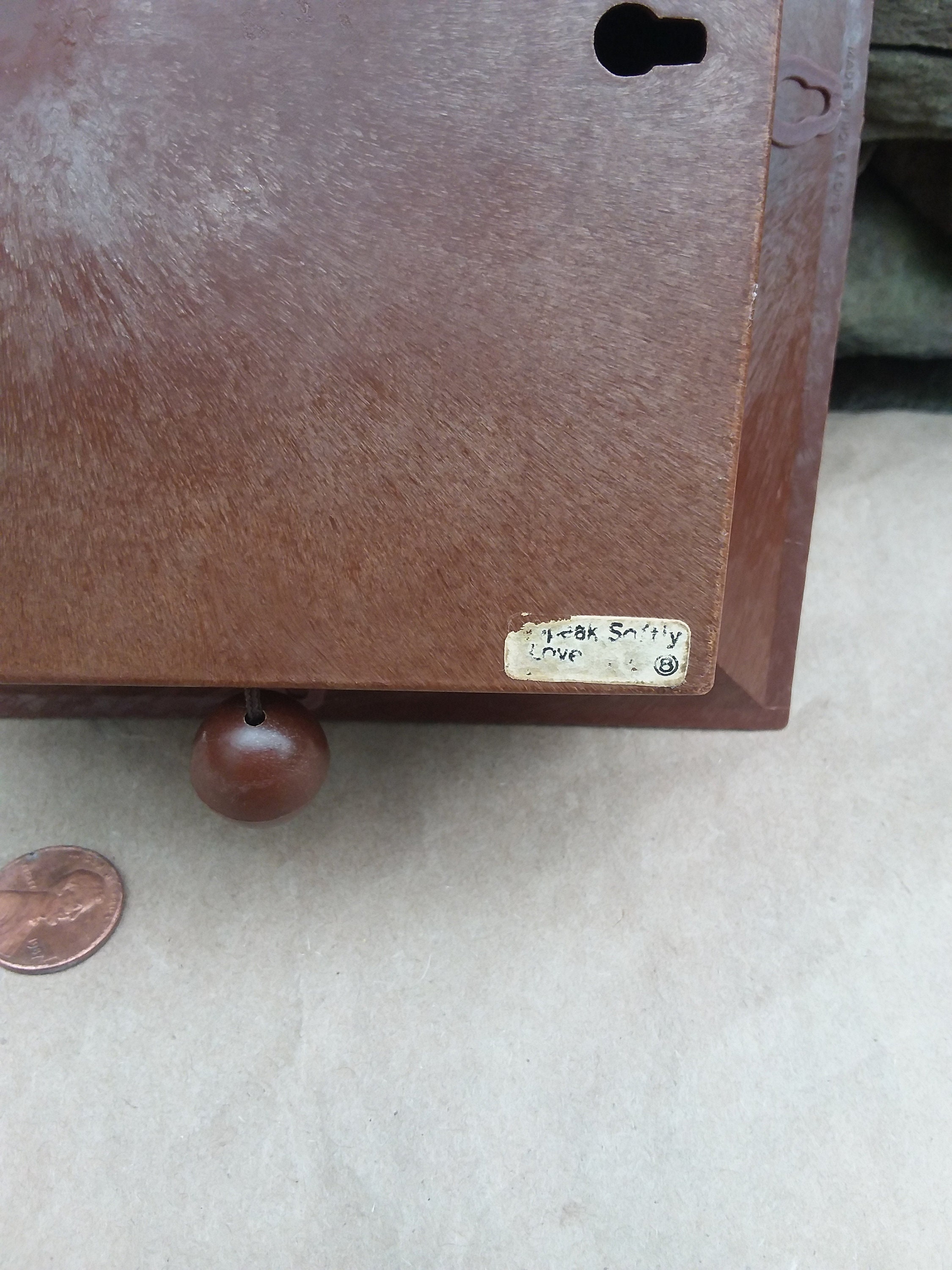 Vintage Hummel Square Plastic Wall Pull String Music Box Etsy Canada