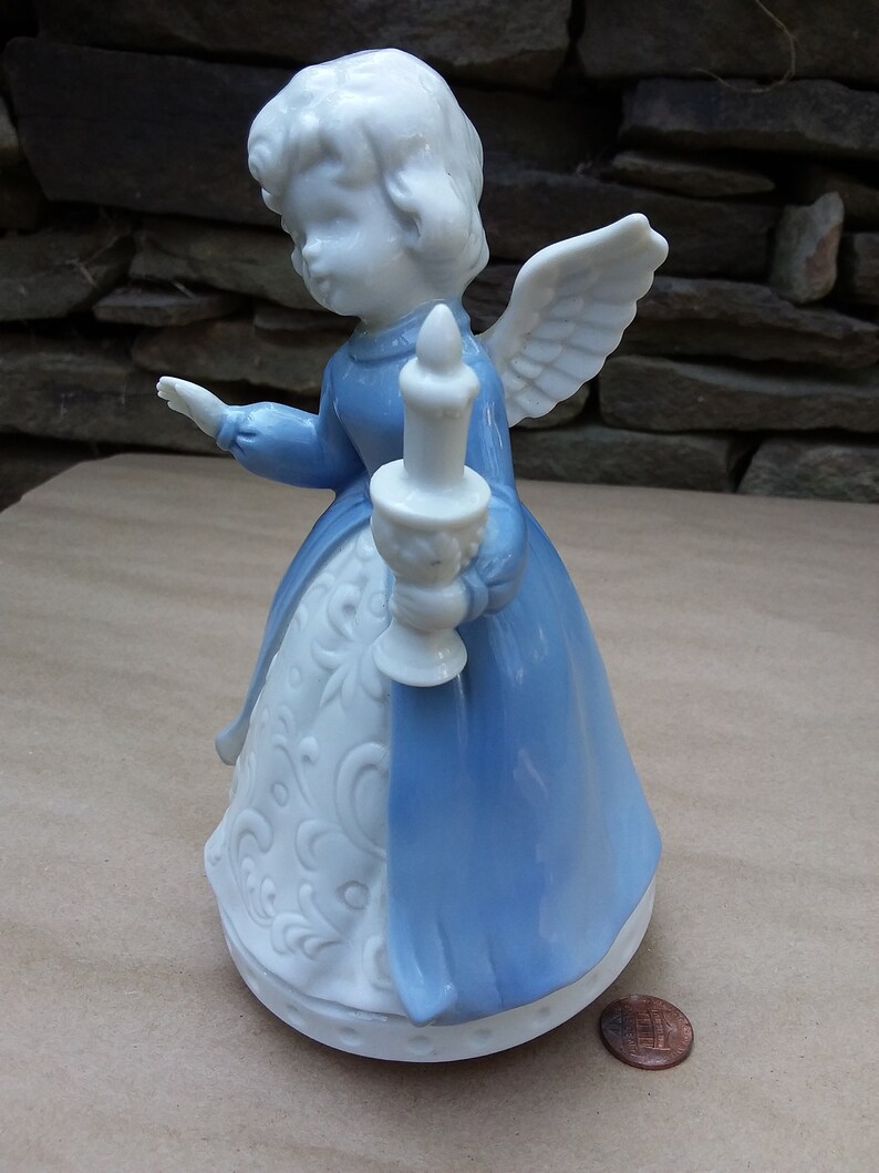 Angel Music Box Porcelain Berman & Anderson Silent Night Etsy