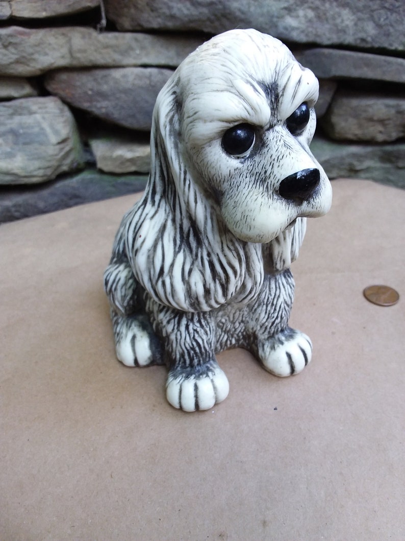 Vintage Cocker Spaniel Dog Coin Bank by Creative Mfg 1977 USA